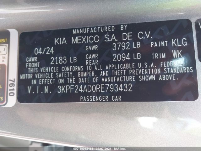 Photo 8 VIN: 3KPF24AD0RE793432 - KIA FORTE 