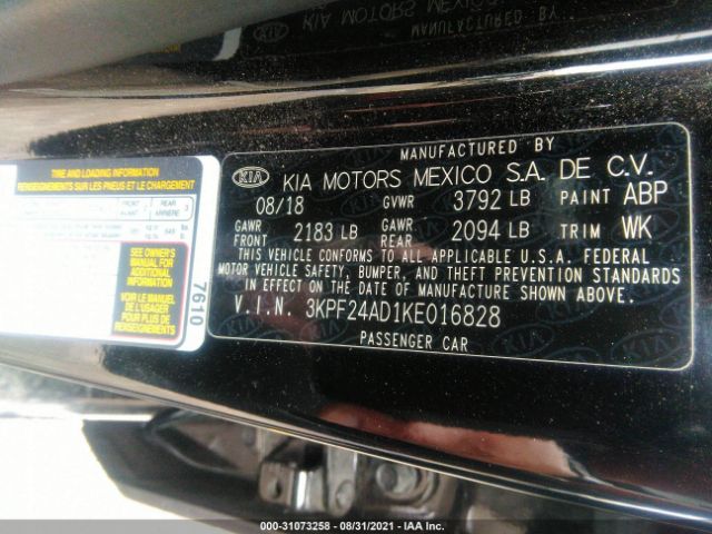 Photo 8 VIN: 3KPF24AD1KE016828 - KIA FORTE 