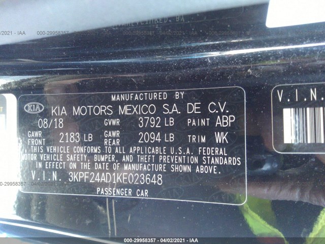 Photo 8 VIN: 3KPF24AD1KE023648 - KIA FORTE 