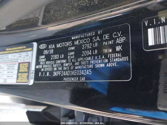 Photo 8 VIN: 3KPF24AD1KE034245 - KIA FORTE 