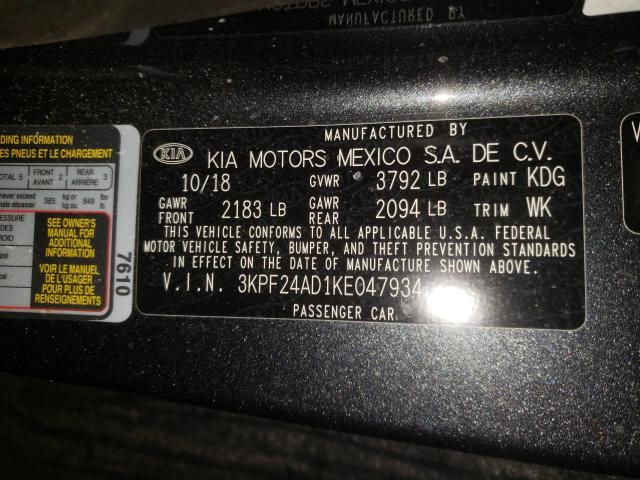 Photo 9 VIN: 3KPF24AD1KE047934 - KIA FORTE FE 