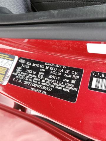 Photo 9 VIN: 3KPF24AD1KE066192 - KIA FORTE FE 