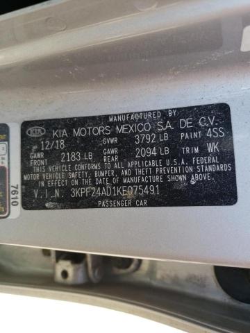 Photo 9 VIN: 3KPF24AD1KE075491 - KIA FORTE FE 