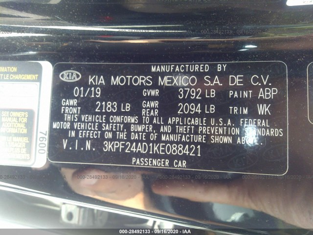 Photo 8 VIN: 3KPF24AD1KE088421 - KIA FORTE 