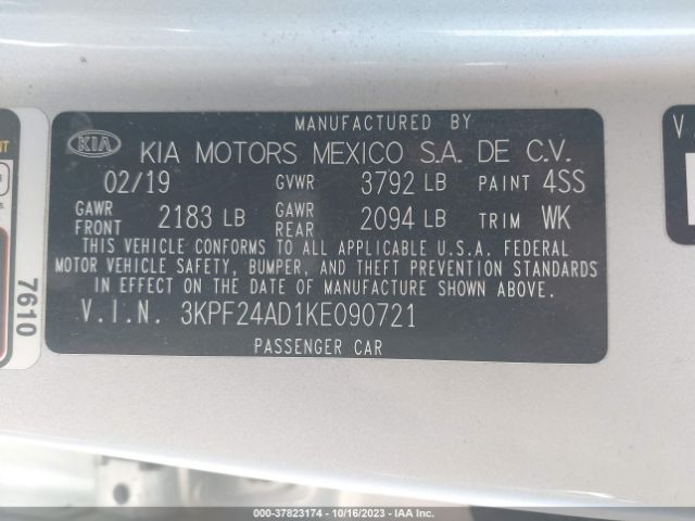 Photo 8 VIN: 3KPF24AD1KE090721 - KIA FORTE 