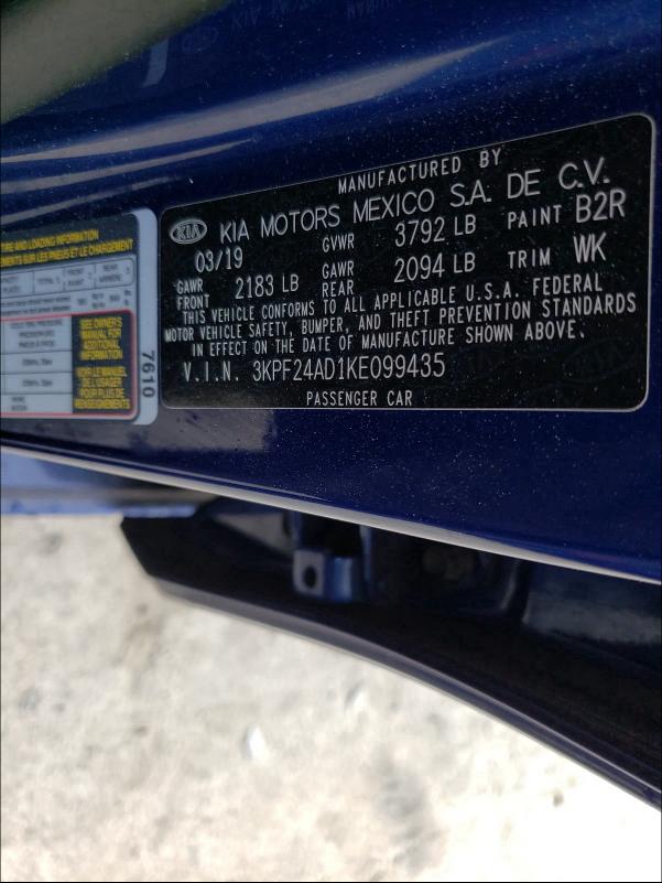 Photo 9 VIN: 3KPF24AD1KE099435 - KIA FORTE 