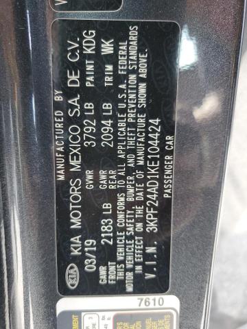 Photo 11 VIN: 3KPF24AD1KE104424 - KIA FORTE FE 