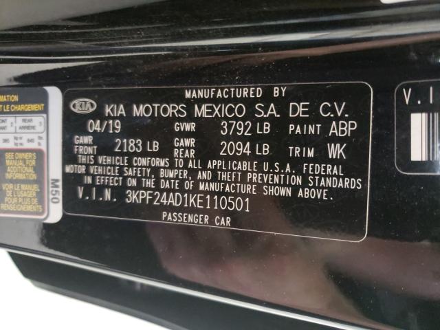 Photo 9 VIN: 3KPF24AD1KE110501 - KIA FORTE FE 