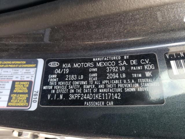 Photo 12 VIN: 3KPF24AD1KE117142 - KIA FORTE FE 