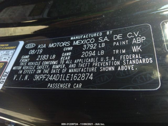 Photo 8 VIN: 3KPF24AD1LE162874 - KIA FORTE 