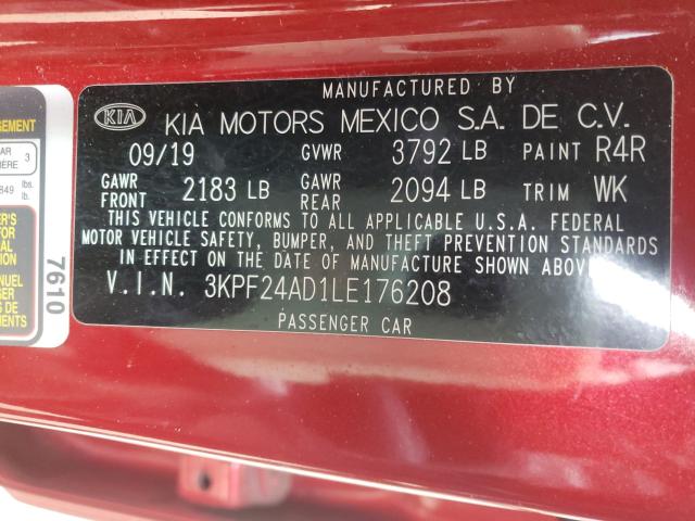 Photo 9 VIN: 3KPF24AD1LE176208 - KIA FORTE FE 