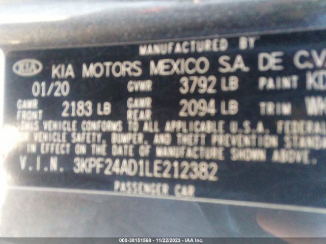 Photo 8 VIN: 3KPF24AD1LE212382 - KIA FORTE 