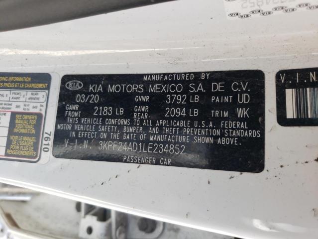 Photo 9 VIN: 3KPF24AD1LE234852 - KIA FORTE FE 