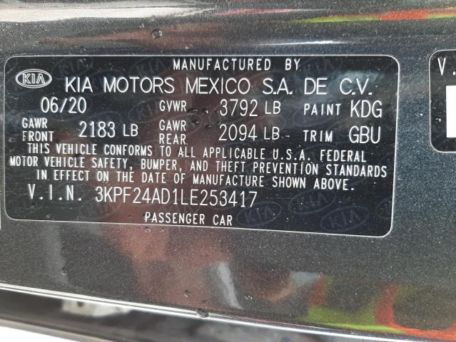 Photo 9 VIN: 3KPF24AD1LE253417 - KIA FORTE FE 