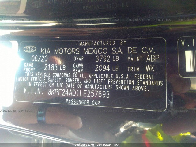 Photo 8 VIN: 3KPF24AD1LE257693 - KIA FORTE 