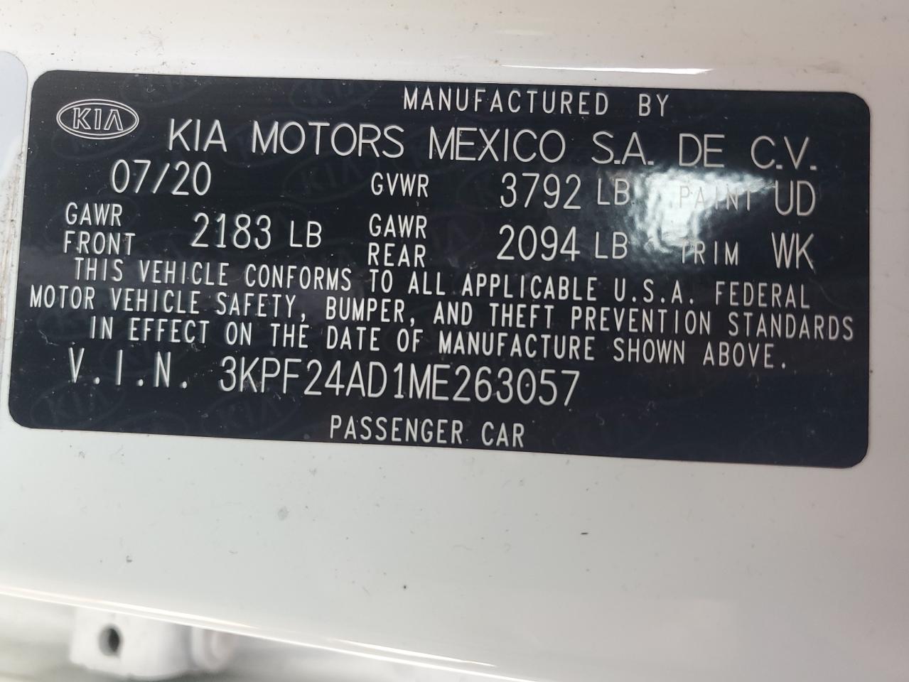 Photo 11 VIN: 3KPF24AD1ME263057 - KIA FORTE 