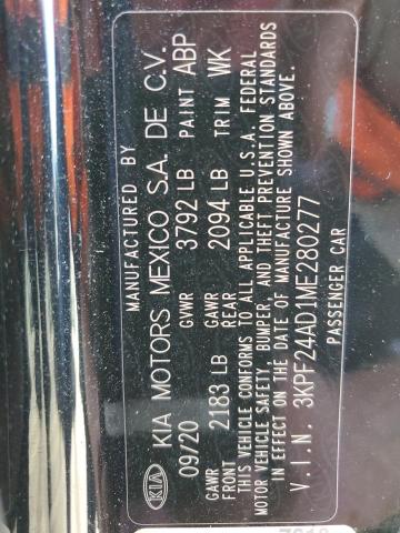 Photo 12 VIN: 3KPF24AD1ME280277 - KIA FORTE FE 