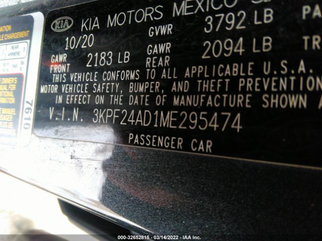 Photo 8 VIN: 3KPF24AD1ME295474 - KIA FORTE 