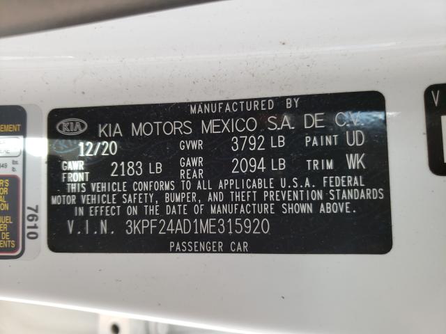 Photo 9 VIN: 3KPF24AD1ME315920 - KIA FORTE FE 