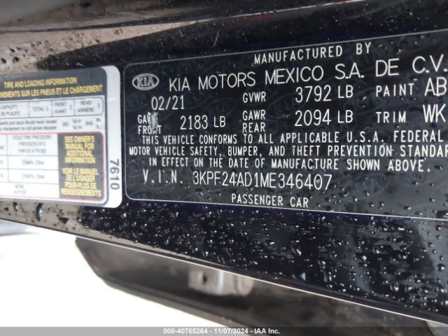 Photo 8 VIN: 3KPF24AD1ME346407 - KIA FORTE 