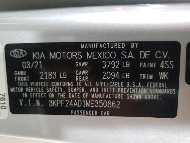 Photo 9 VIN: 3KPF24AD1ME350862 - KIA FORTE FE 