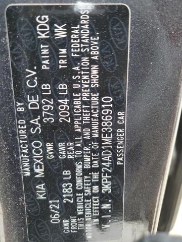 Photo 11 VIN: 3KPF24AD1ME386910 - KIA FORTE FE 