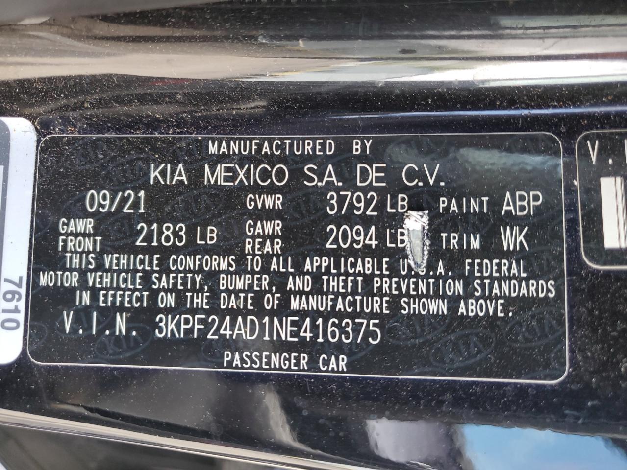 Photo 11 VIN: 3KPF24AD1NE416375 - KIA FORTE 