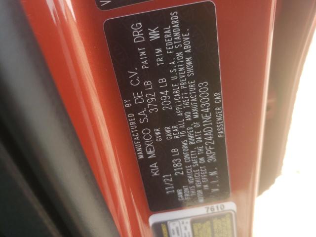 Photo 9 VIN: 3KPF24AD1NE430003 - KIA FORTE FE 