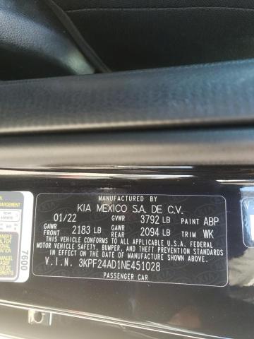 Photo 9 VIN: 3KPF24AD1NE451028 - KIA FORTE FE 