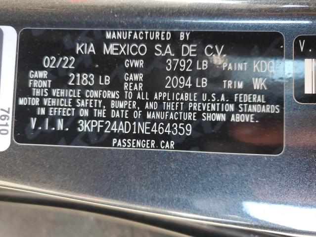 Photo 11 VIN: 3KPF24AD1NE464359 - KIA FORTE FE 