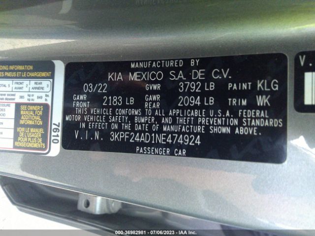 Photo 8 VIN: 3KPF24AD1NE474924 - KIA FORTE 