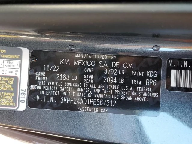 Photo 11 VIN: 3KPF24AD1PE567512 - KIA FORTE 