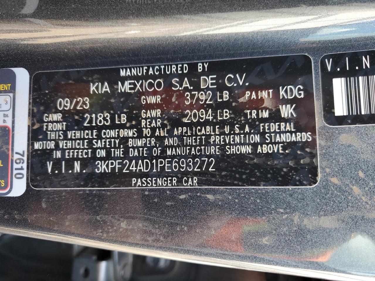 Photo 11 VIN: 3KPF24AD1PE693272 - KIA FORTE 