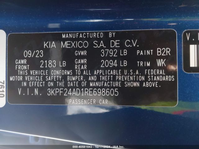 Photo 8 VIN: 3KPF24AD1RE698605 - KIA FORTE 