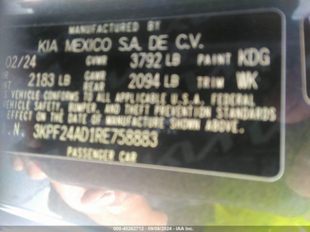 Photo 8 VIN: 3KPF24AD1RE758883 - KIA FORTE 