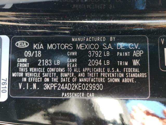 Photo 9 VIN: 3KPF24AD2KE029930 - KIA FORTE FE 