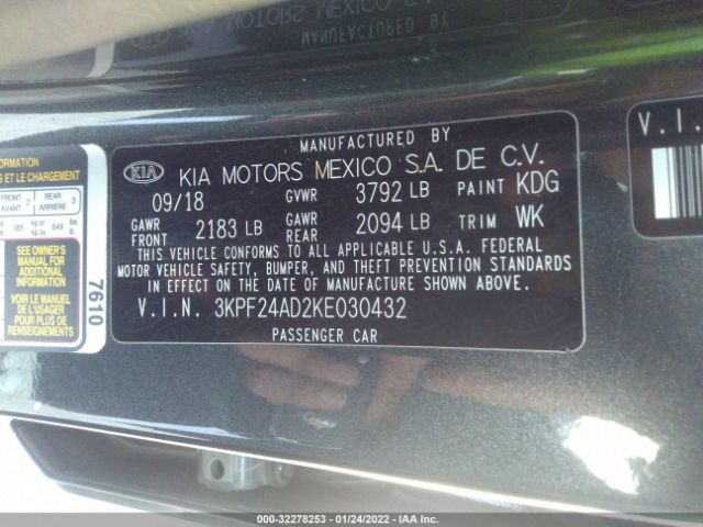 Photo 8 VIN: 3KPF24AD2KE030432 - KIA FORTE 