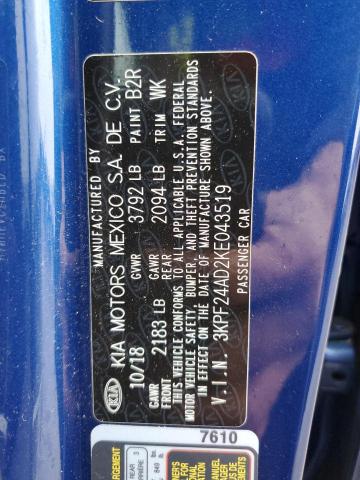 Photo 11 VIN: 3KPF24AD2KE043519 - KIA FORTE FE 