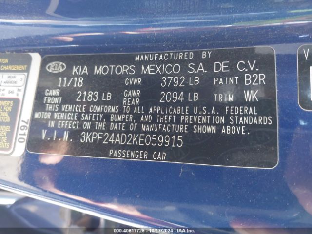 Photo 8 VIN: 3KPF24AD2KE059915 - KIA FORTE 