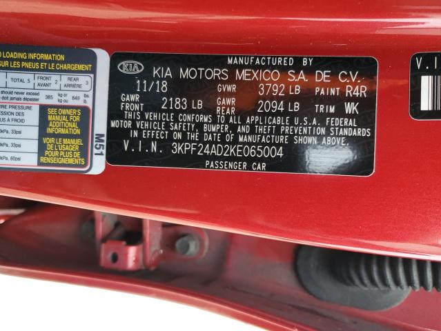 Photo 12 VIN: 3KPF24AD2KE065004 - KIA FORTE FE 