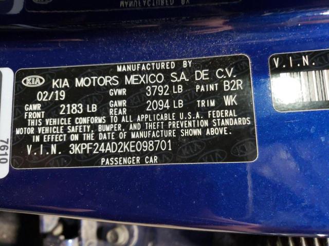 Photo 11 VIN: 3KPF24AD2KE098701 - KIA FORTE FE 