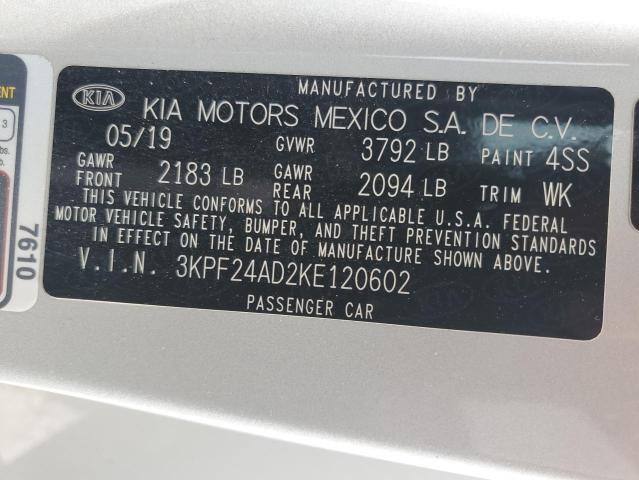 Photo 12 VIN: 3KPF24AD2KE120602 - KIA FORTE FE 