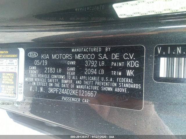 Photo 8 VIN: 3KPF24AD2KE121667 - KIA FORTE 