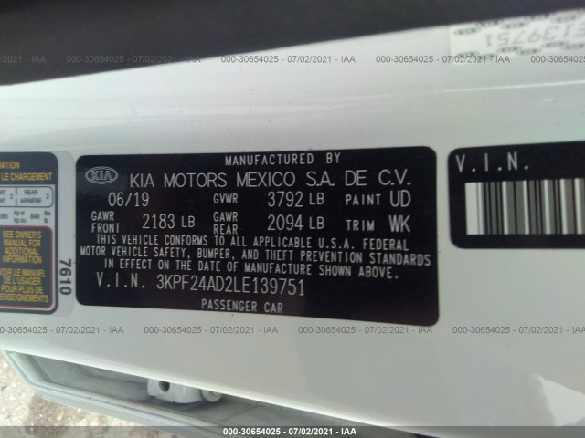 Photo 8 VIN: 3KPF24AD2LE139751 - KIA FORTE 