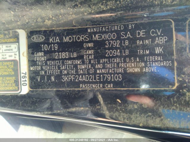 Photo 8 VIN: 3KPF24AD2LE179103 - KIA FORTE 