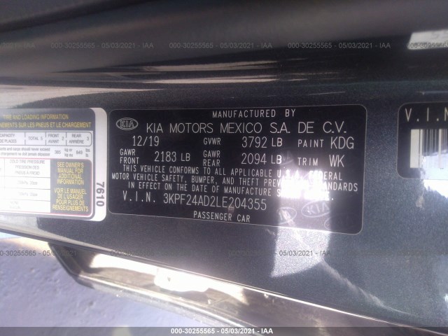 Photo 8 VIN: 3KPF24AD2LE204355 - KIA FORTE 