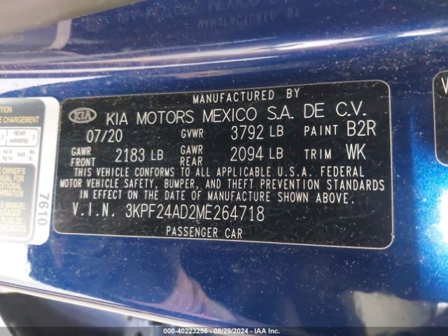 Photo 8 VIN: 3KPF24AD2ME264718 - KIA FORTE 