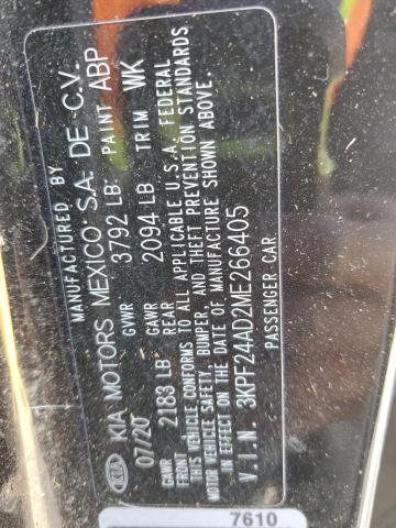 Photo 12 VIN: 3KPF24AD2ME266405 - KIA FORTE FE 
