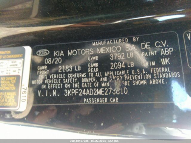 Photo 8 VIN: 3KPF24AD2ME273810 - KIA FORTE 