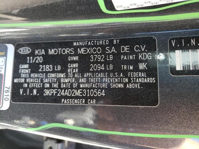 Photo 11 VIN: 3KPF24AD2ME310564 - KIA FORTE FE 